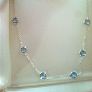 Blue Topaz Sterling Silver Necklace